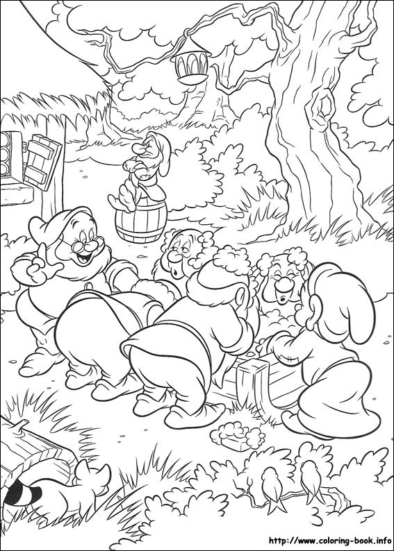 Snow White coloring picture